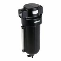 ARO Compressed Air Filter: Particulate, 2 in NPT, 5 micron, 1,400 cfm, 250 psi Max Op Pressure (MPN F45591-410). Key specifications — attr110055: Super Duty Series Standard Filter; attr110008: ARO.