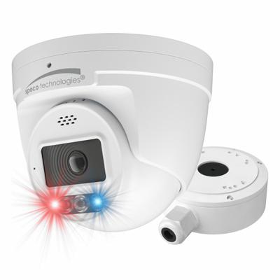 SPECO TECHNOLOGIES Camera: Turret, Fixed, 2.8 mm Max Focal Lg, 4MP, RJ45 - Varifocal Network IP Video Cameras