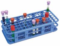 Tube Rack: Polypropylene, Red, (90) Wells, 90 Compartments, Benchtop (MPN HS243073R). Key specifications — Material: Polypropylene; Mounting Location: Benchtop; Color: Red; Product Type: Test Tube Rack; Total Holding Capacity: (90) Wells; Brand: HEATHROW SCIENTIFIC.