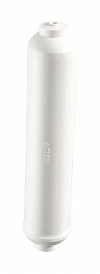 CULLIGAN Inline Water Filter: 0.5 gpm, 10 1/2 in Overall Ht, 2 1/4 in Overall Dia (MPN IC-100A). Key specifications — Product Type: Inline Water Filter; Filter Media: Carbon; Brand: CULLIGAN; Reduces: Chlorine Taste.