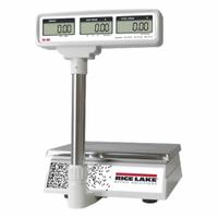 RICE LAKE WEIGHING SYSTEMS Food Scale: 9 1/2 in Weighing Surface Dp, 11 3/4 in Weighing Surface Wd (MPN 168101). Key specifications — Readability: 0.02 lb/0.01 kg/0.5oz; Brand: RICE LAKE WEIGHING SYSTEMS; IP Rating: Not IP Rated.
