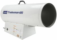 L.B. WHITE Portable Gas Torpedo Heater: 400,000 BtuH Heating Capacity Output, 3 gph Fuel Consumption (MPN CP400HSPN21163T). Key specifications — Brand: L.B. WHITE; Key Features: Built-In Air Pressure Gauge; Overall Dimensions - H x W x D: 21-1/2 in x 12-1/2 in x 34-1/2 in.