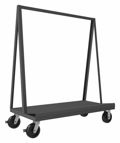 APPROVED VENDOR Panel Truck: 2,000 lb, Gray, 48 1/2 in L x 57 in W x 24 in H Deck - A-Frame Panel Trucks