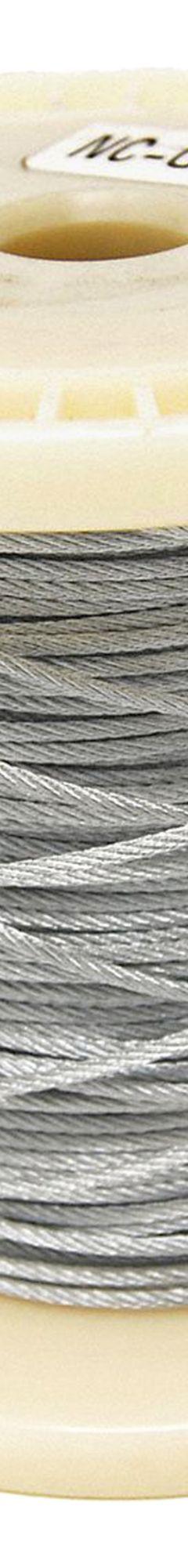 BIRD BARRIER Netting Perimeter Cable: Netting Perimeter Cable, Galvanized Steel, Silver, 1/8 in Dp (MPN nc-g250). Key specifications — Brand: BIRD BARRIER; Material: Galvanized Steel; Color: Silver.