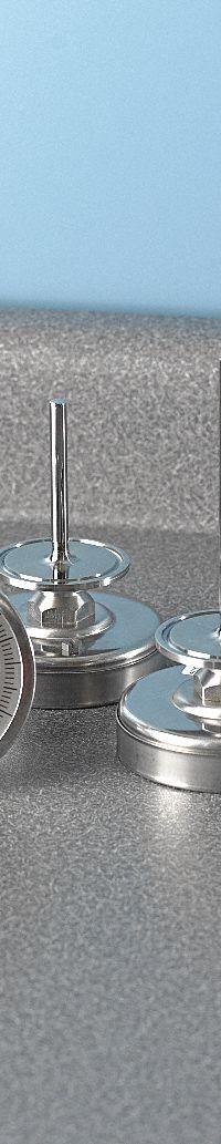 REOTEMP Sanitary Dial Thermometer: 0°F to 250°F, +/- 1% Accuracy, 3 in Dial Dia, 4 in Stem Lg (MPN XR040CF47). Key specifications — Accuracy: +/- 1%; Brand: REOTEMP.