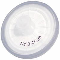LABEXACT Syringe Filter: Non-Sterile, 0.45 um Pore Size, 100 mL Max Capacity - mL, 25 mm Housing Dia (MPN 12K961). Key specifications — Housing Material: Polypropylene; Inlet Connection Gender: Female; Inlet Connection Type: Female Luer Lock; Outlet Connection Gender: Male; Brand: LABEXACT; Compatible Product Type: Female Luer Lock Inlet; Filter Material: Nylon; Outlet Connection Type: Male Luer Slip.