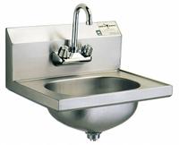 EAGLE GROUP Hand Sink: 1 Stations, 6 3/4 in Bowl Dp, 9 3/4 in Bowl Lg, 13 1/2 in Bowl Wd, 20 ga (MPN HSA-10-F-IF1). Key specifications — Includes Side Splash: Side Splash Not Included; Series: HSA; Brand: EAGLE GROUP.