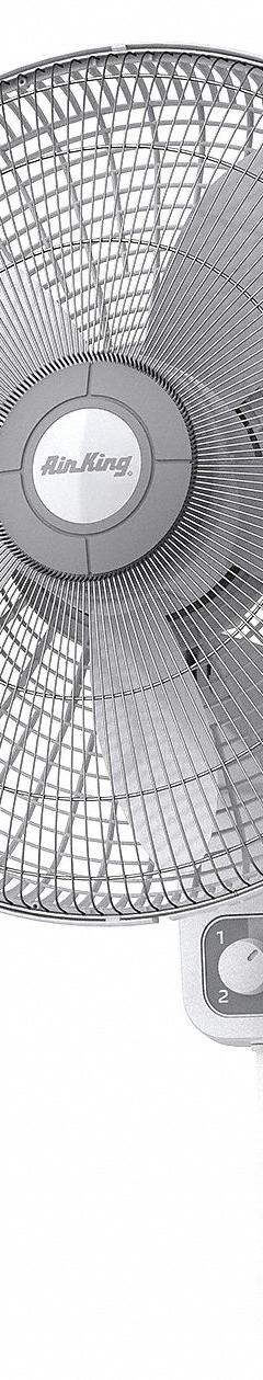 AIR KING Mounted Fan: 18 in Blade Dia, Oscillating, 3 Speeds, 1/15 hp Motor Horsepower (MPN 9018). Key specifications — Oscillation: Oscillating; Number of Speeds: 3; Product Type: Circulating Fan; Voltage: 120V AC; Brand: AIR KING; Application: Home and Office.
