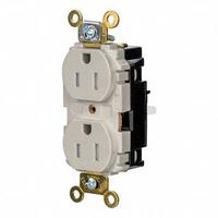 HUBBELL Receptacle: Duplex, 5-15, Light Almond, 125V AC, 15 A, 2 Pole / 3 Wire (MPN HBL5262STLATR)