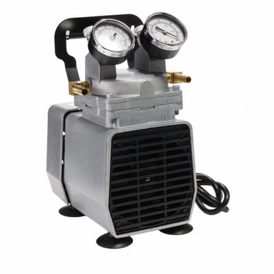 GAST Compressor/Vacuum Pump: 1/8 hp, 115V AC, 25.5 in Hg Max Vacuum - Diaphragm Combination Compressor & Vacuum Pumps