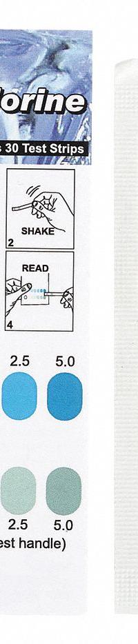 INDUSTRIAL TEST SYSTEMS Test Strips: 0 to 5 ppm Free Chlorine/0 to 5 ppm Total Chlorine, 30 Tests (MPN 480655). Key specifications — attr1383002: 0 to 5 ppm Total Chlorine; attr1371711: INDUSTRIAL TEST SYSTEMS; attr1371709: Free Chlorine.
