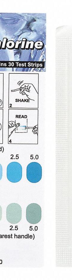 INDUSTRIAL TEST SYSTEMS Test Strips: 0 to 5 ppm Free Chlorine/0 to 5 ppm Total Chlorine, 30 Tests (MPN 480655). Key specifications — attr1383002: 0 to 5 ppm Total Chlorine; attr1371711: INDUSTRIAL TEST SYSTEMS; attr1371709: Free Chlorine.