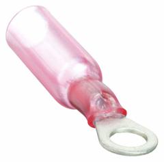 VELVAC Ring Terminal: Red, Heat Shrink Insulation, #10 Stud Size, 22 AWG to 18 AWG Wire Sizes, 600 V (MPN 37114). Key specifications — Brand: VELVAC.