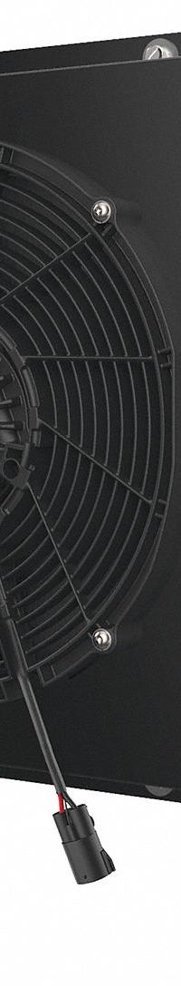 AKG Forced Air Oil Cooler: 30 hp Heat Removed, 80 gpm Max. Flow, 250 psi Max. Pressure, 24V DC (MPN DCSB20-24-BP25-3). Key specifications — attr96059: SAE #20; attr96056: IP 68; attr96057: 24V DC; attr98919: AKG.