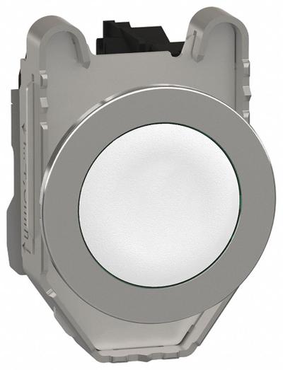 SCHNEIDER Flush Push Button Operator: Non-Illuminated, Flush Profile, Metallic, 30 mm - Flush-Mount Push Buttons