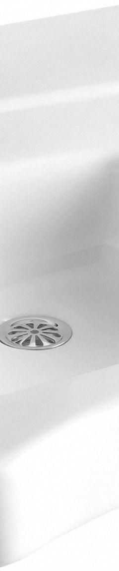 MORNINGSIDE Wheelchair Bathroom Sink: Morningside™, White, Vitreous China, 27 in Overall Lg, Ceramic (MPN K-12634-0). Key specifications — Series: Morningside™; Includes: Wall Hanger; Color: White; Brand: MORNINGSIDE; Sink Type: Bathroom; Material: Vitreous China; Sink Material: Ceramic.