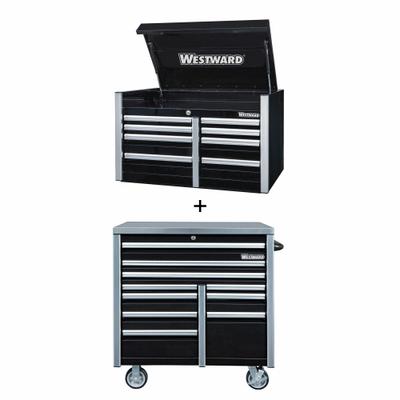 WESTWARD Rolling Cabinet Kit: 18 Drawers, Heavy Duty, Keyed - Extra-Heavy-Duty Top Chest & Rolling Cabinet Combos