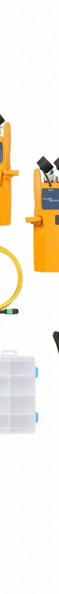 FLUKE NETWORKS Fiber Optic Tester: Fiber Optic Tester, MMC/MPO, LCD Touchscreen, Digital, CFM-100S. Key specifications — Product Type: Fiber Optic Tester; Includes: (2) Power Supplies; Manufacturer Part Number: CFM-100S; Adapters Included: (2) Camera MPO to Single Tip Adapters; Brand: FLUKE NETWORKS; Connector Type: MMC; Testing Functions: Optical Power Measuring; _Model Features: Standard Power (-65 to +10 dBm).