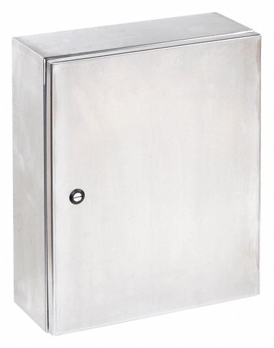 WIEGMANN Enclosure: 304 Stainless Steel, 24 in x 16 in x 8 in, NEMA 12/13/3R/4/4X - Stainless Steel Enclosures