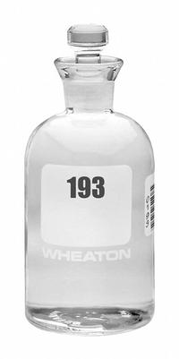 WHEATON BOD Bottle: 300 mL, Robotic Stopper, 165 mm, Colorless, # Sequence: 193-216, ASTM/USP (MPN 227497-09). Key specifications — Closure Type: Robotic Stopper; Mouth Size: Narrow; Brand: WHEATON; Body Color: Colorless.