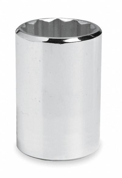 PROTO Socket: Metric, 1/2 in Drive Size, 9 mm Socket Size, 12-Point, Std, Chrome - 1/2" Drive Hand Sockets
