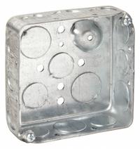 RACO Electrical Box: Steel, Steel - 4" x 4" Square Box Material & Nominal Size, Square, 2 Gangs (MPN 192). Key specifications — Brand: RACO; Bracket Style: Without Bracket; Clamp Style: Without Clamps.