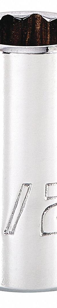 PROTO Socket: SAE, 1/4 in Drive Size, 1/2 in Socket Size, 12-Point, Std, Chrome, Not Tether Capable (MPN J4716N). Key specifications — attr1204417: PROTO; attr1204392: Chrome.