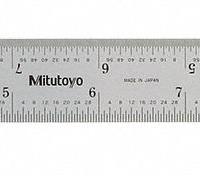 MITUTOYO Rigid Rule: 182-121, 12 in, 0.05 in Thick, 1/64 in, Chrome, Black, Rigid, Inside Read, SAE. Key specifications — attr939978: 1/64 in; attr934745: MITUTOYO; attr944504: Inside Read; attr944509: Chrome; attr939993: Decimal; attr986193: Etched.