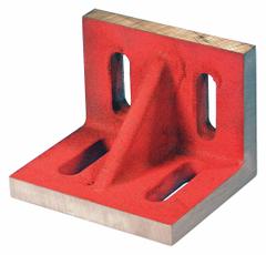 SUBURBAN Angle Plate: Cast Iron, 3 1/2 in L x 2 1/2 in W x 3 in H, 0.002 in Square & Parallel (MPN SAW-030302). Key specifications — Hole Style: (4) 7/16 in; Parallelism: 0.002 in; Brand: SUBURBAN; Flatness: 0.002 in.