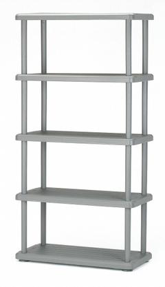 ABILITY ONE Plastic Shelving: 36 in x 18 in, 72 in Overall Ht, 5 Shelves (MPN 7125-01-667-2787). Key specifications — Frame Material: HDPE; Shelving Material: HDPE; Brand: ABILITY ONE.