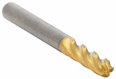 APPROVED VENDOR Ball End Mill: Carbide, TiN Coated, 4 Flute, 4.5 mm Mill Dia, 16 mm LOC - General Purpose Carbide Ball End Mills