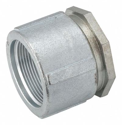 RACO Threaded Coupling - Three-Piece: Iron, 3 1/2 in Trade Size, 3 1/2 in Overall Lg - Three-Piece Threaded Couplings