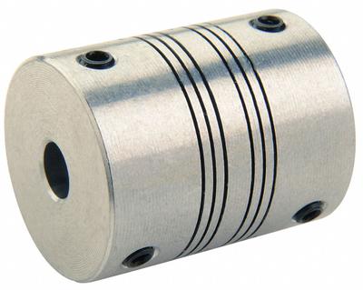 RULAND MANUFACTURING Motion Control Coupling: 3° Angular Misalignment, 5 mm Bore Dia 1, Aluminum - High-Precision Set Screw Beam Shaft Couplings