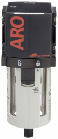 ARO Pneumatic Oil Filter: Coalescing, 1/4 in NPT, 0.3 micron, 73 cfm, 150 psi Max Op Pressure, 1500 (MPN F35221-300). Key specifications — attr110055: 1500; attr110008: ARO.