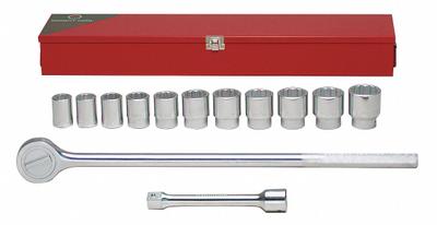 WRIGHT TOOL Socket Wrench Set: 3/4 in Drive, 13 Piece, 12-Point, SAE - SAE Socket Sets with Drive Tools