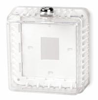 APPROVED VENDOR Universal Thermostat Guard: Snap-On, Clear, Ring Base/Solid Base, Single Wall (MPN 3TZ57). Key specifications — Base Type: Ring Base; Cover Type: Snap-On; Brand: APPROVED VENDOR; Thermostat Guard Cover Color: Clear; Inside HxWxD: 4-5/16 in H x 4-1/4 in W x 2-1/2 in D; Guard Construction: Single Wall; Outside HxWxD: 5-3/16 in H x 5-3/16 in W x 2-5/8 in D.