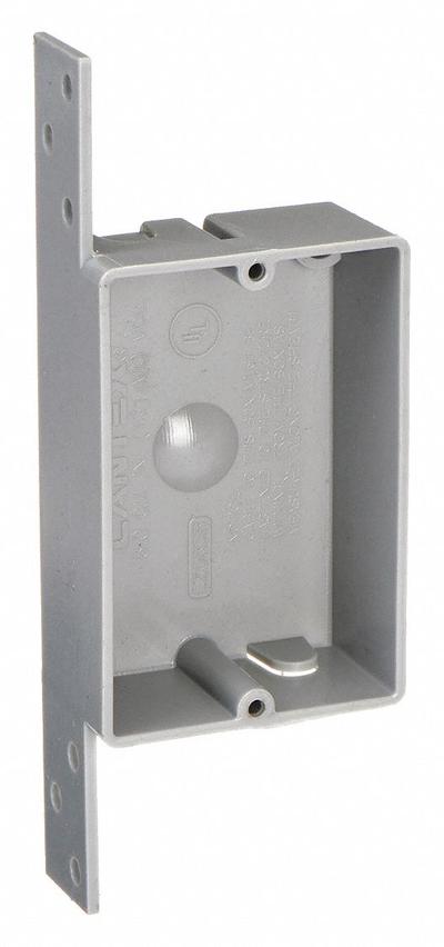 CANTEX Electrical Box: PVC, Nonmetallic Material & Nominal Size, Rectangular, 1 Gangs - Handy Electrical Boxes