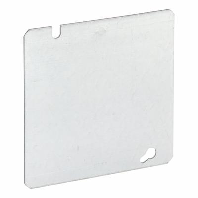 RACO Electrical Box Cover: 2 Gangs, Blank, For Square Box Shape, Steel - Galvanized Electrical Box Covers