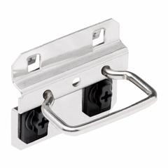 TRITON PRODUCTS Pegboard Hook: 2 1/2 in x 2 1/8 in x 2 1/4 in, 2 Hooks, 1 1/4 in Hook Dp, Surface (MPN 66201). Key specifications — Mounting Type: Surface; Includes: ABS Retainers; Finish: Brushed; Color: Silver; Accessory Type: Straight Closed Hook; Locking System: ABS Retainers; Material: Stainless Steel; For Tool Type: Wire Cutters.