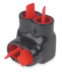 BLACKBURN Multitap Connector: 2 Port, Single-Sided Entry, 14 AWG – 4 AWG Wire Size, Black (MPN AMTC4). Key specifications — Body Material: Aluminum; Brand: BLACKBURN.