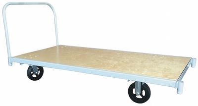 WESTWARD Platform Truck: 1,400 lb, 48 in L x 24 in W x 14 in H Deck, 10 in Caster Dia - General Purpose Wooden-Deck Platform Trucks