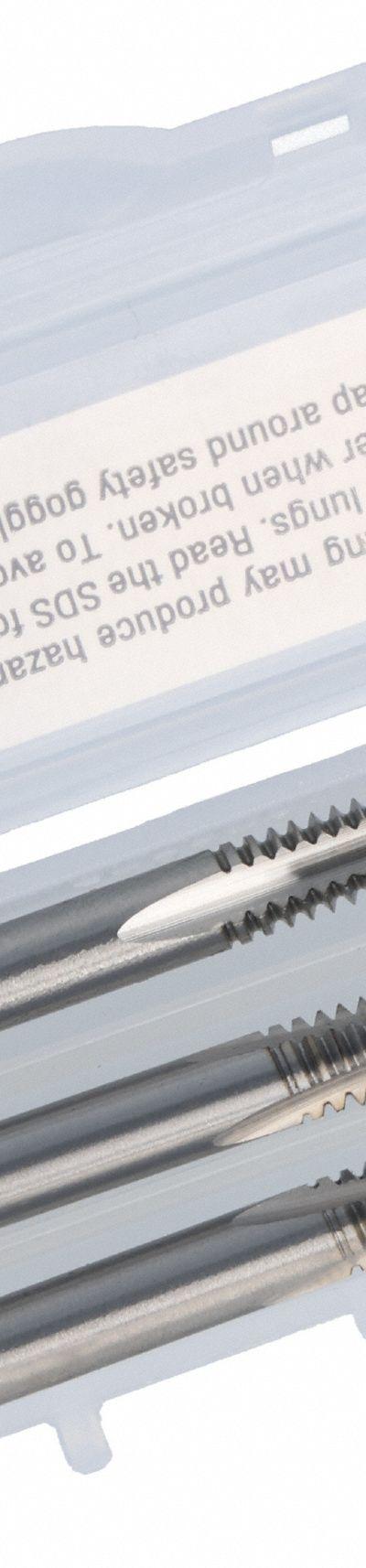 CLE-LINE Tap Kit: #3-56 UNF, H2 / 2B, 3 Flute, High Speed Steel - Three-Piece Hand Tap Sets