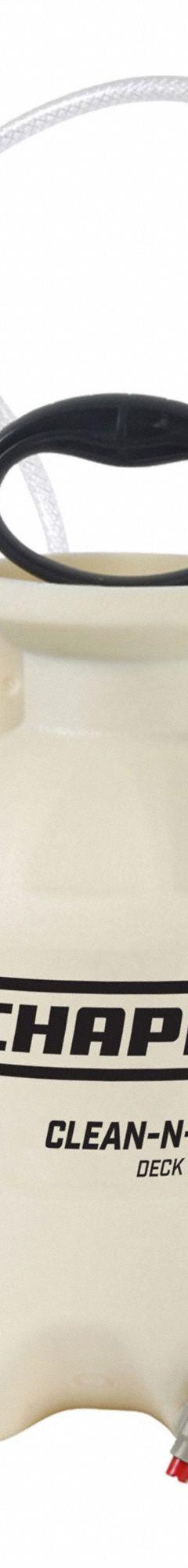 CHAPIN Handheld Sprayer: Spot, 1 gal Tank, Poly Tank, 25 ft Max Spray Distance, 60 psi, Adj Nozzle (MPN 25012). Key specifications — Brand: CHAPIN; Chemical Compatibility: Deck Sealant and Deck Cleaners; Tank Material: Poly.