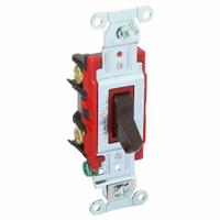 BRYANT Wall Switch: Toggle Switch, Double Pole, Maintained, Brown, 120/277V AC, 20 A (MPN 4902B). Key specifications — Illuminated: No; Voltage Rating: 120/277V AC.