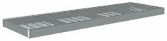 TENNSCO Shelf: 84 in x 24 in, 1,750 lb Load Capacity, Steel, 5 ga Decking, Gray, Shelf (MPN ZLCS-8424W). Key specifications — Decking Material: Steel; Includes: (4) Beams; Decking Finish: Zinc Plated; Shelf Configuration: Single Straight; Color: Gray; Frame Material: Steel; Brand: TENNSCO; Frame Finish: Zinc Plated.