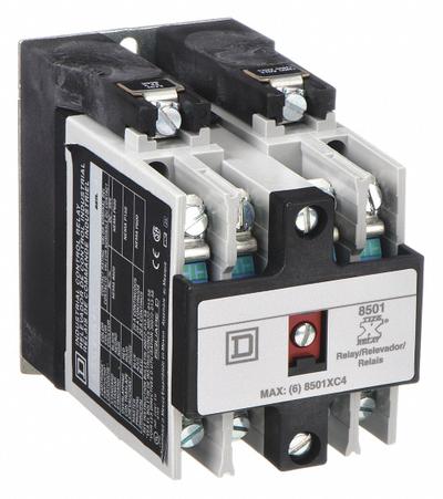 SQUARE D NEMA Control Relay: Surface Relay Mounting, 120V AC Coil Volt - Surface-Mounted Relays