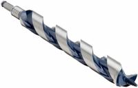 BOSCH Hybrid Drill Bit: 1 1/2 in Drill Bit Size, 17 1/2 in Overall Lg, Hex Shank, Carbon Steel (MPN NKLT24). Key specifications — attr255259: Hybrid Ship and Spur Auger; attr255260: Carbon Steel; attr255261: PTFE; attr277197: BOSCH.