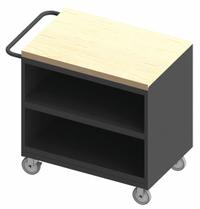 DURHAM MFG Mobile Cabinet Workbench: 36 in x 24 in, Butcher Block, 1,200 lb Overall Load Capacity (MPN 3111-MT-95). Key specifications — Included Components: Handle on Side; Assembly: Fully Assembled; Brand: DURHAM MFG.