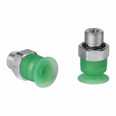 SCHMALZ Vacuum Pad Assembly: Flat, G1/8 in Vacuum Port, 16 mm Pad Dia - Flat Type Food-Safe Film & Paper Vacuum Pad Assemblies
