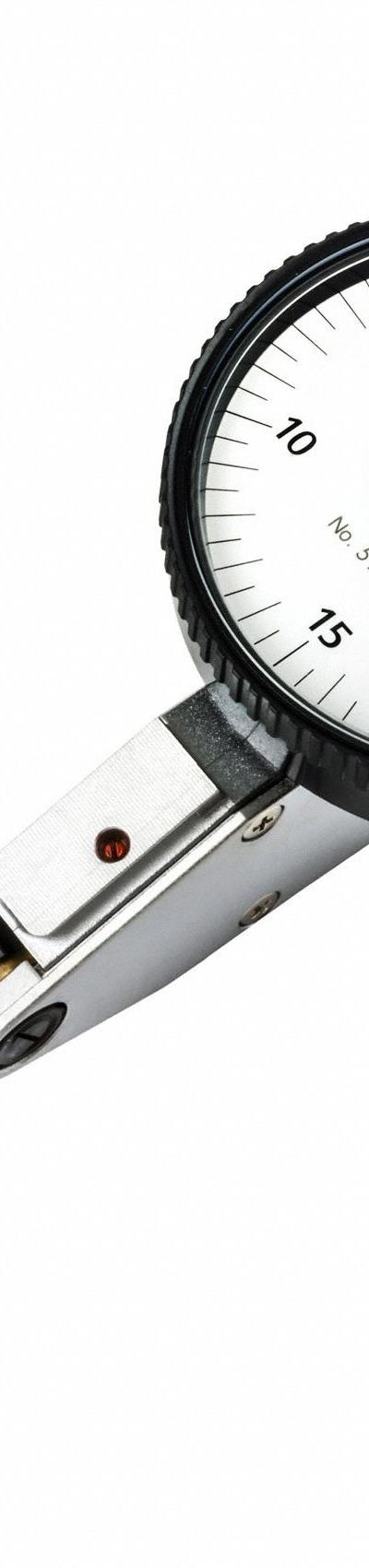 MITUTOYO Calibrated Indicator: 0 in to 0.03 in - Dial Test Indicators - Horizontal & Tilted-Face Styles